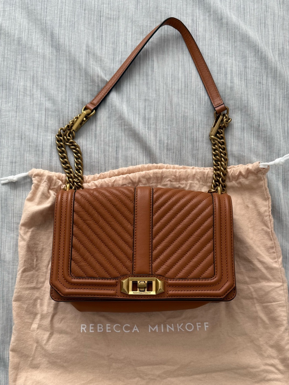 Rebecca Minkoff Chevron Quilted Love Crossbody bag